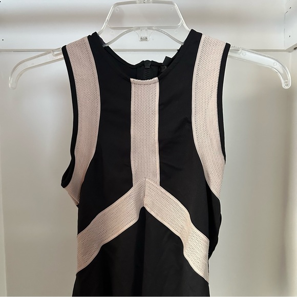 Topshop black & beige sleeveless bodysuit size 4 - Picture 1 of 4